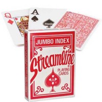 Streamline Jumbo Index kortos (Raudonos)